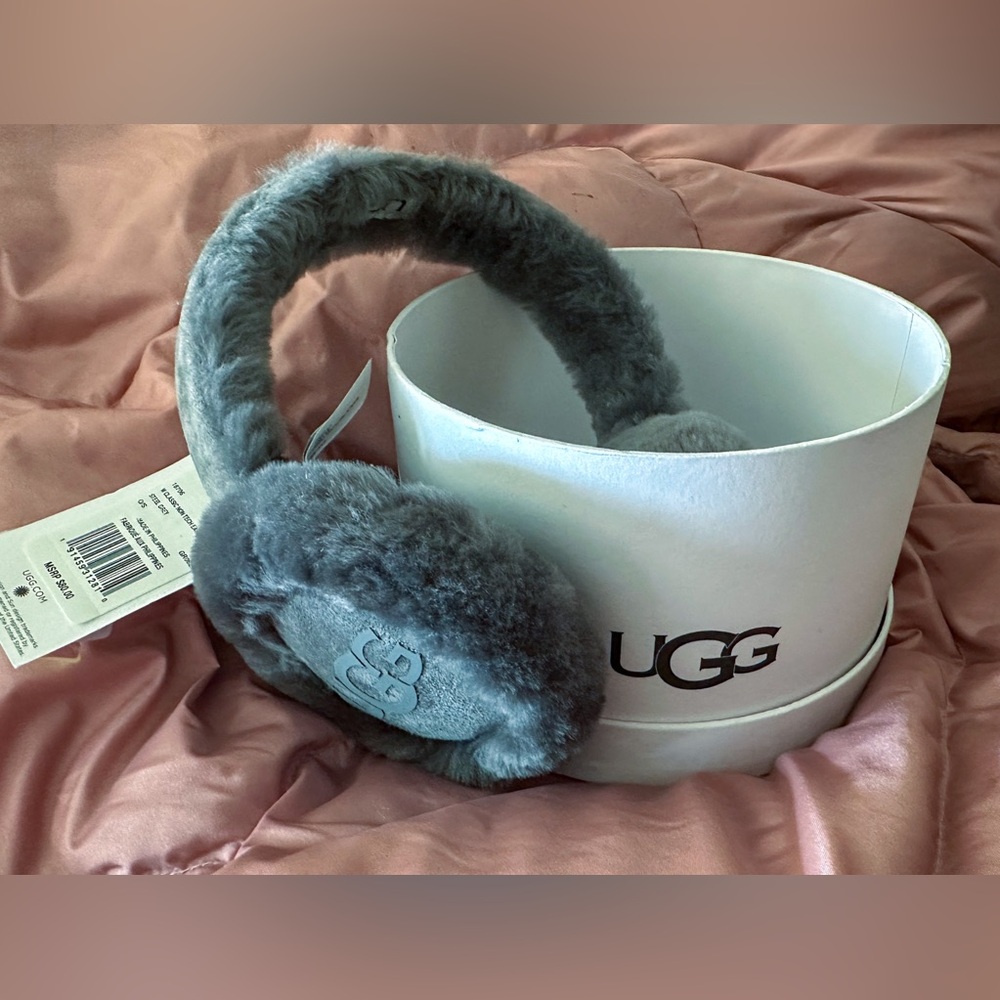 UGG Steel Grey Plush Earmuffs